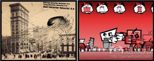 《Attack of the Killer Swarm》与《Suburban Brawl》对比图(from gamasutra)