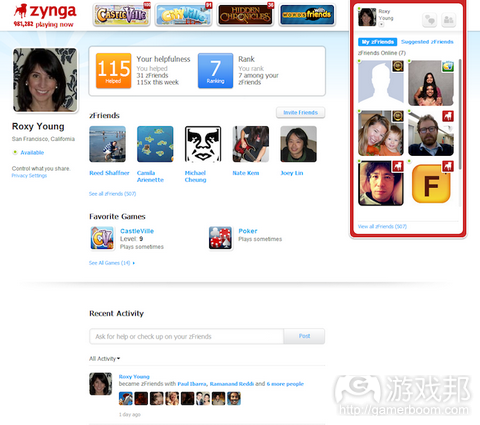 Zynga.com Profile Page from insidesocialgames.com