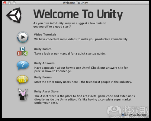 Unity-Welcome-Window(from raywenderlich)
