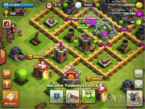 clash of clans（from gamasutra）