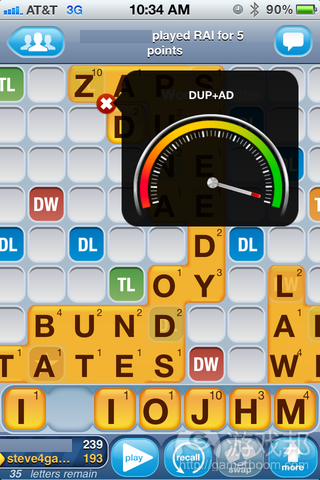 Words With Friends(from wordgamestrategies)