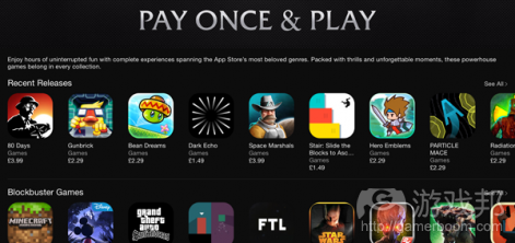 Pay Once & Play(from pocketgamer.biz)