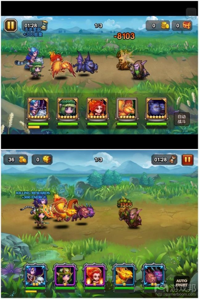 UI of Soul Clash(from gamasutra.com)