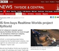 BBC：美国公司收购Realtime Worlds旗下社交游戏MyWorld